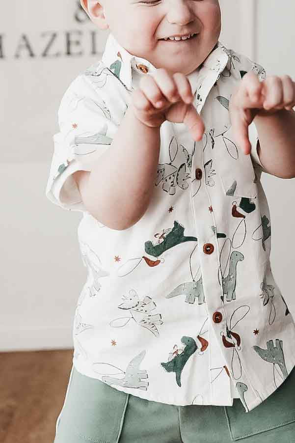 Button Up Shirt - Christmas Roar