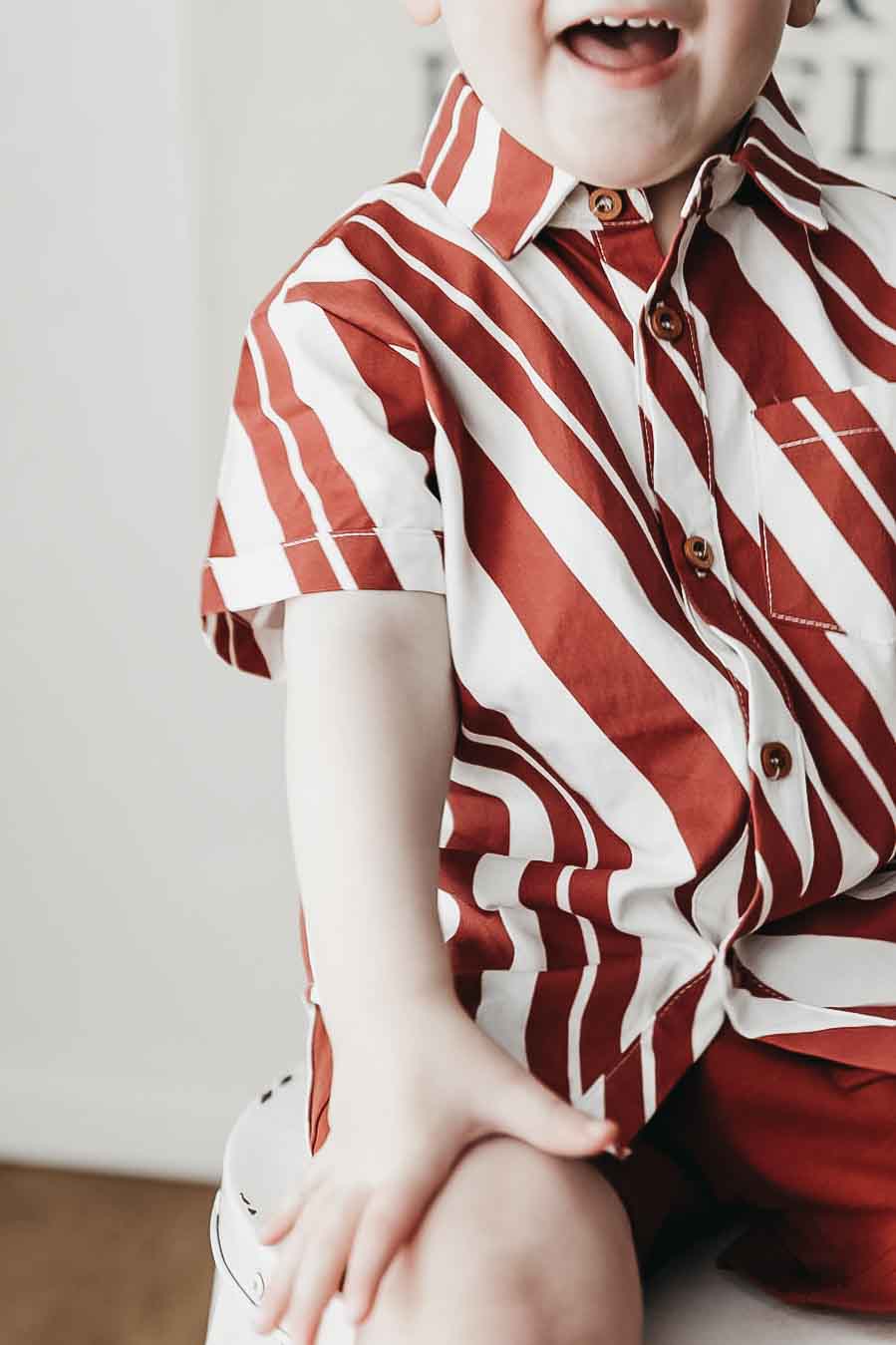 Button Up Shirt - Candy Cane