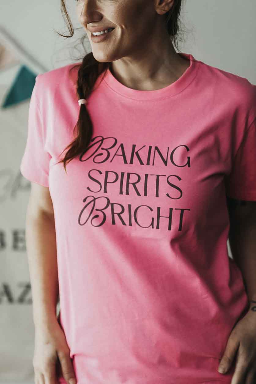 Adult Tee - Baking Spirits Bright Pink