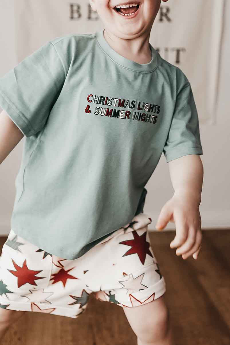 Kids Tee - Christmas Lights & Summer Nights