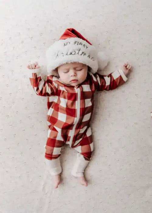 Christmas Gingham Zip Suit Size 2
