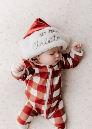 Christmas Gingham Zip Suit Size 2