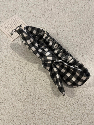 Charcoal Gingham Bows (Various)