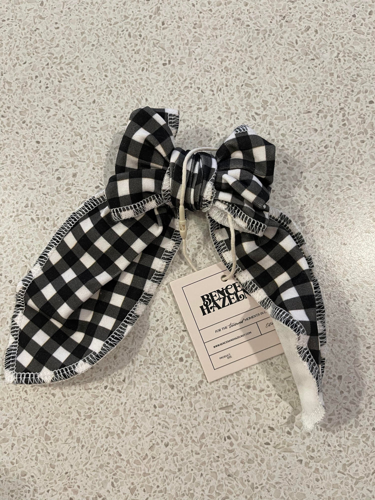 Charcoal Gingham Bows (Various)