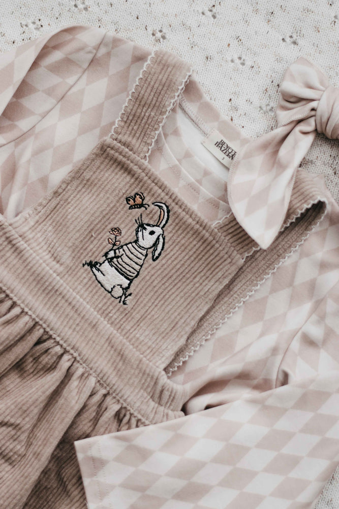 
            
                Load image into Gallery viewer, Rose Bunny Pinafore (Shipping Feb)
            
        