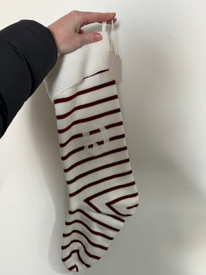 Knit Stocking - Red & White Stripe