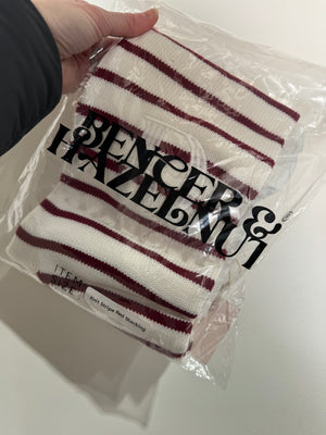 Knit Stocking - Red & White Stripe