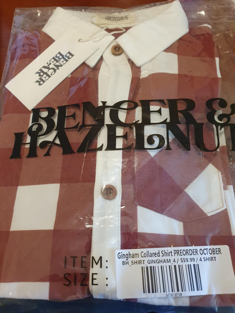 Gingham Collared Shirt