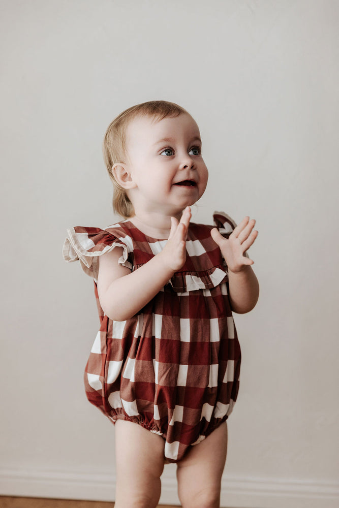 Playsuit/Dress: Red Gingham