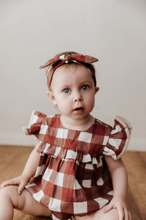 Playsuit/Dress: Red Gingham