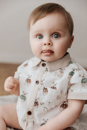 Kids Collared Shirt: Merry Peshal