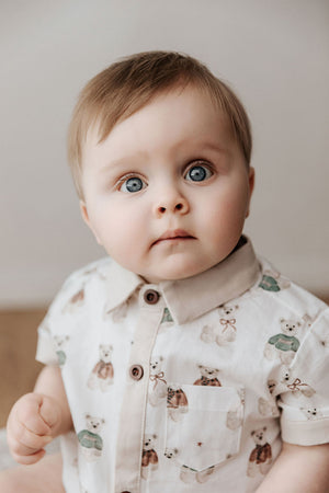 Kids Collared Shirt: Merry Peshal