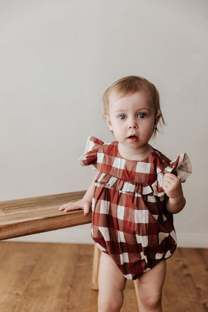 Playsuit/Dress: Red Gingham