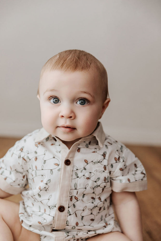 Kids Collared Shirt: Christmas Lights