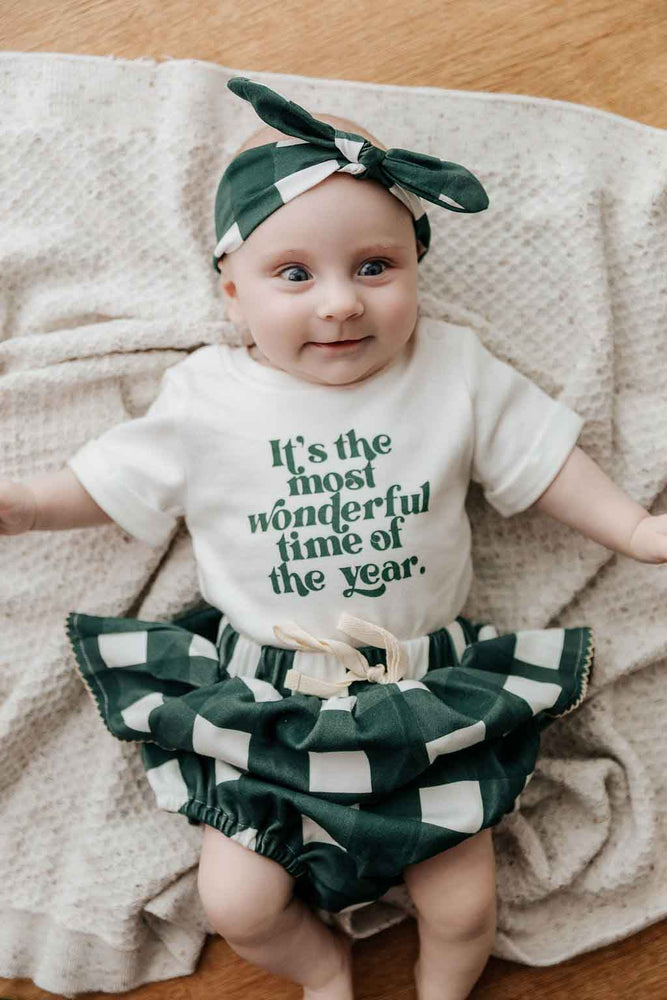 Frill Bloomers: Green Gingham