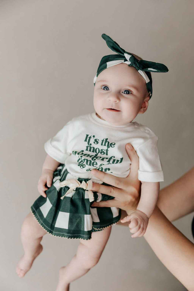 Frill Bloomers: Green Gingham