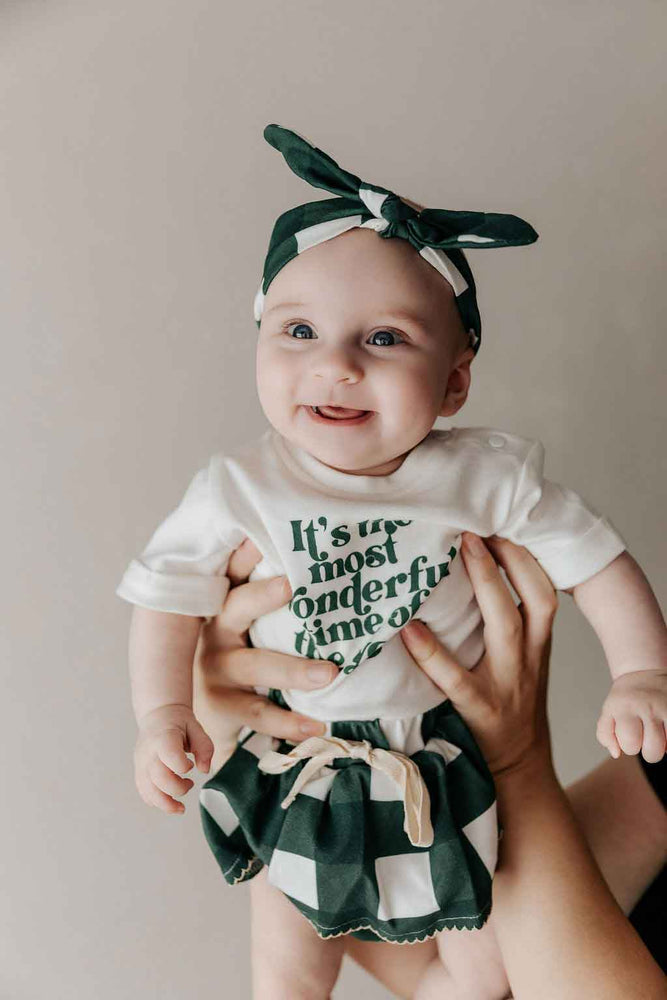 Frill Bloomers: Green Gingham