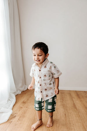 Kids Collared Shirt: Merry Peshal