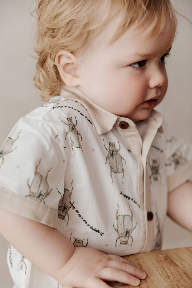 Kids Collared Shirt: Christmas Beetle