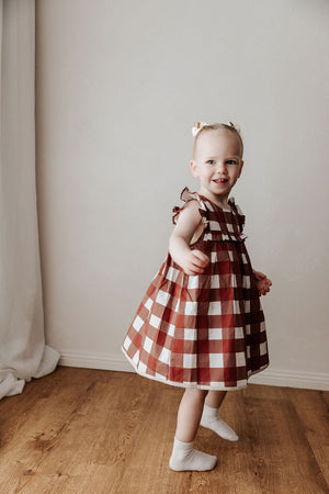 Playsuit/Dress: Red Gingham