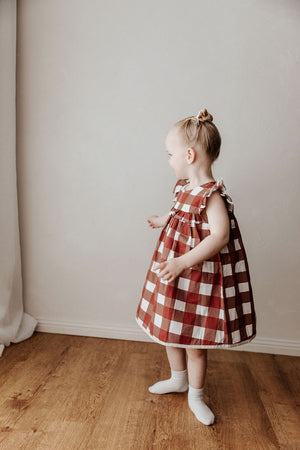 Playsuit/Dress: Red Gingham