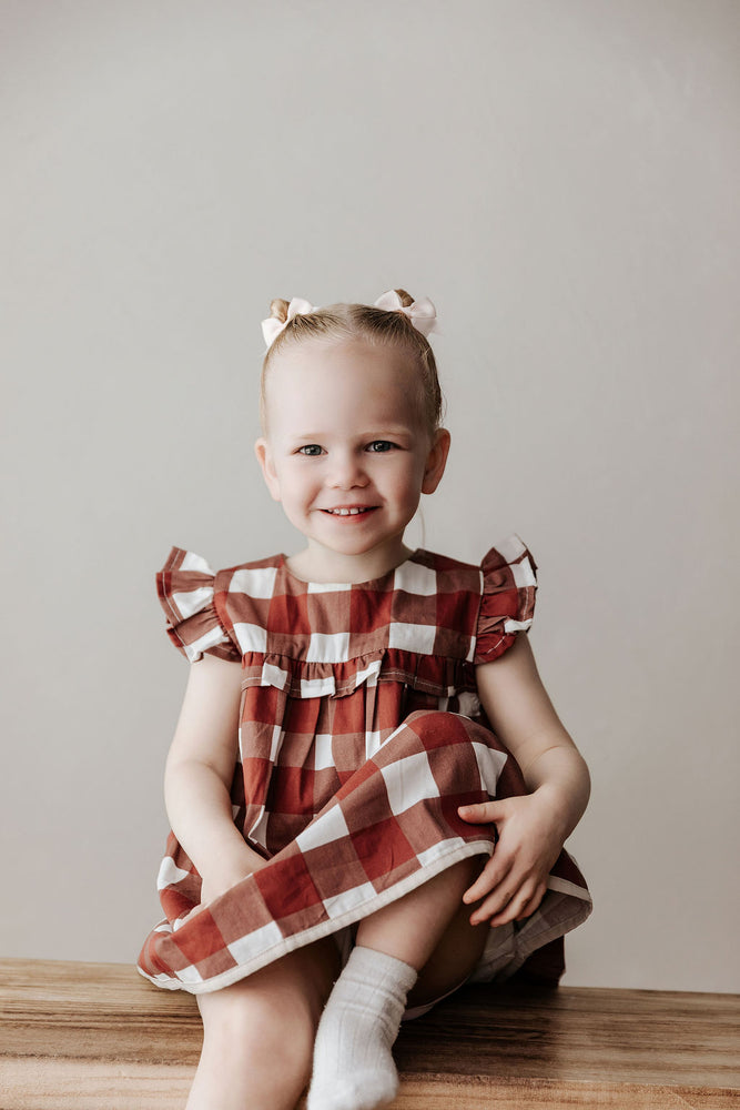 Playsuit/Dress: Red Gingham