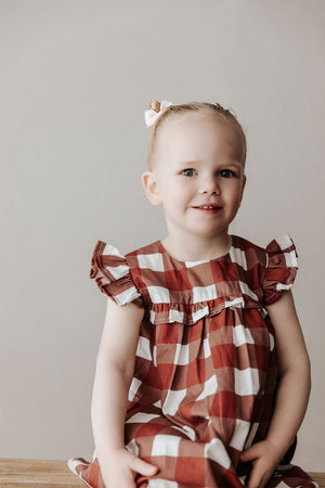 Playsuit/Dress: Red Gingham