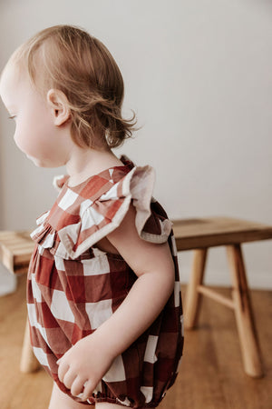 Playsuit/Dress: Red Gingham