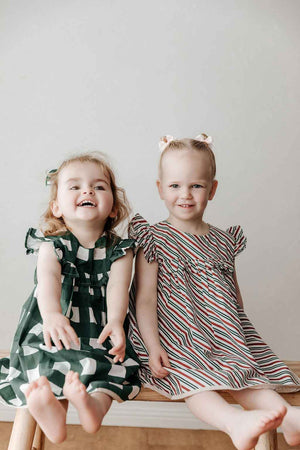 Playsuit/Dress: Green Gingham