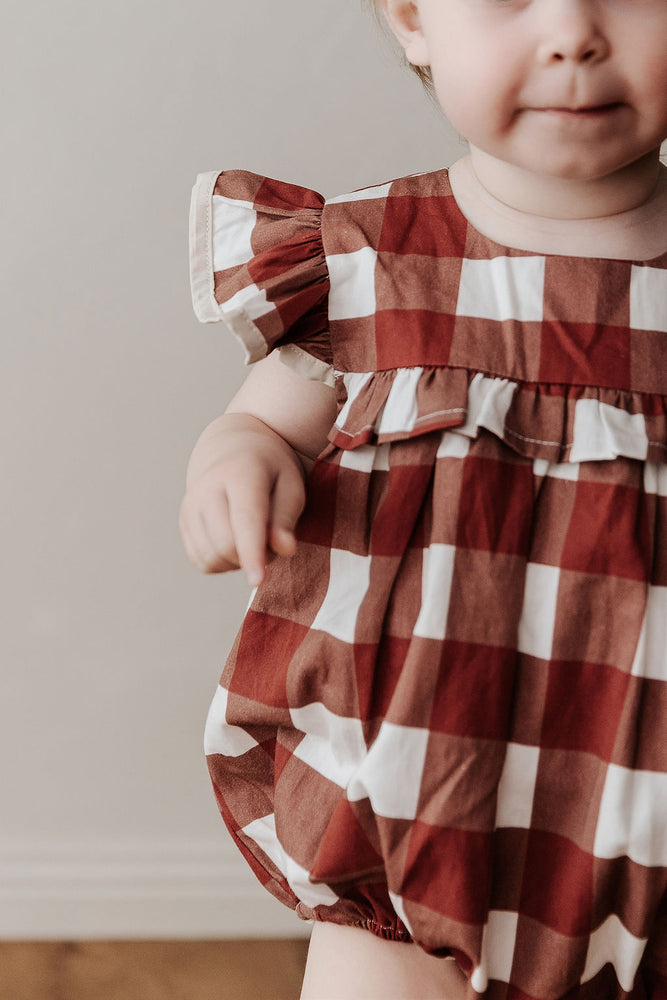 Playsuit/Dress: Red Gingham