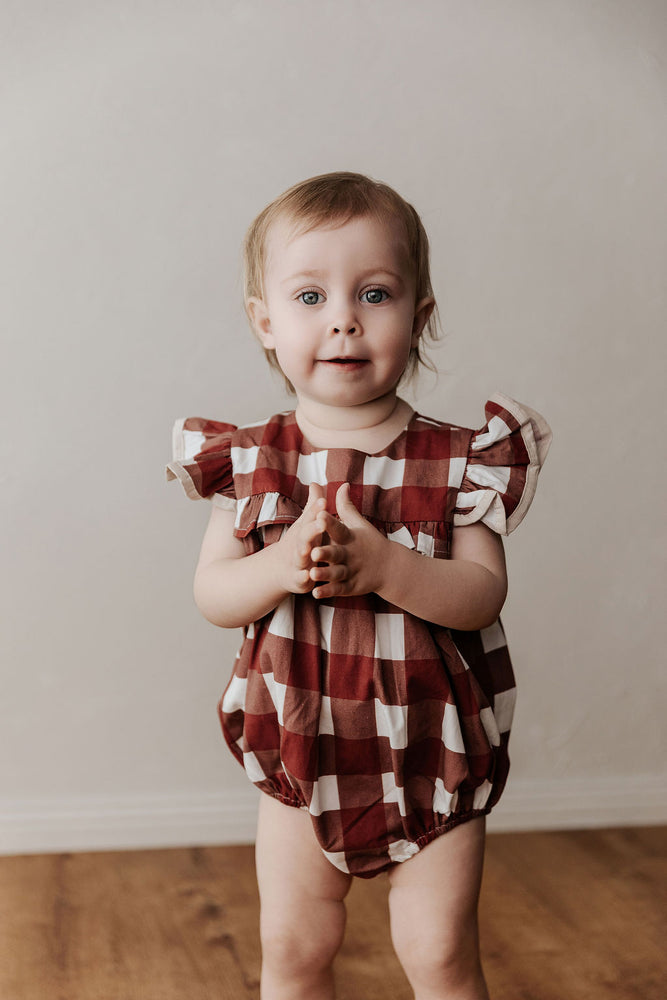 Playsuit/Dress: Red Gingham