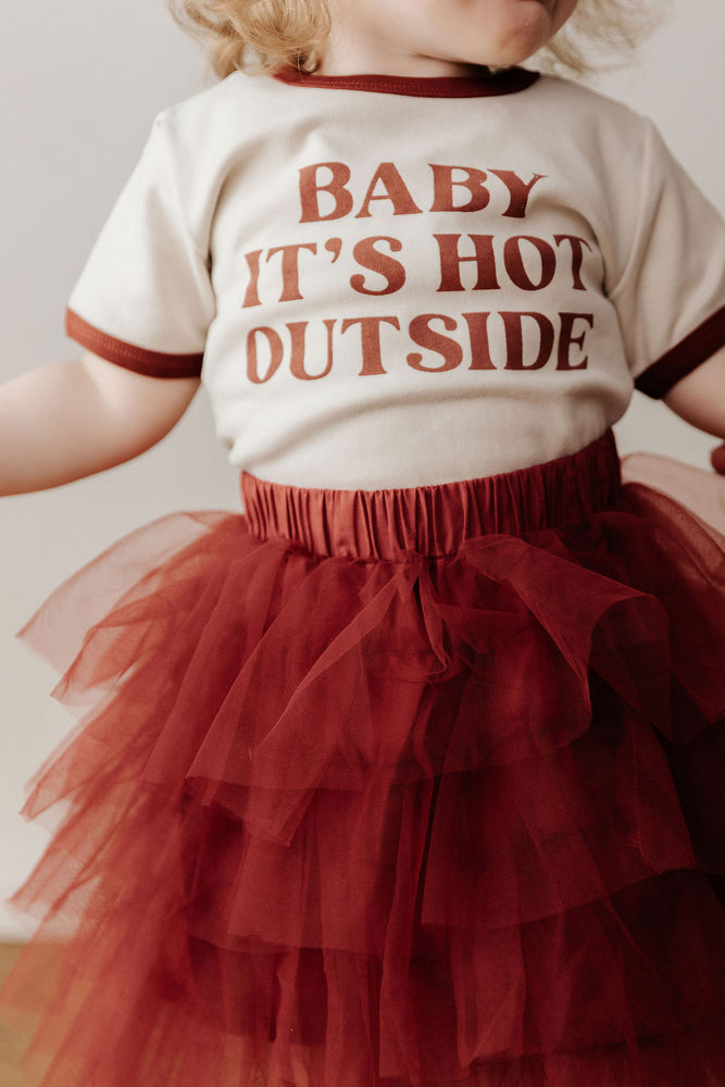 Tulle Skirt: Red