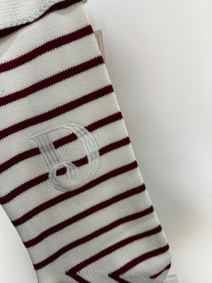 Knit Stocking - Red & White Stripe