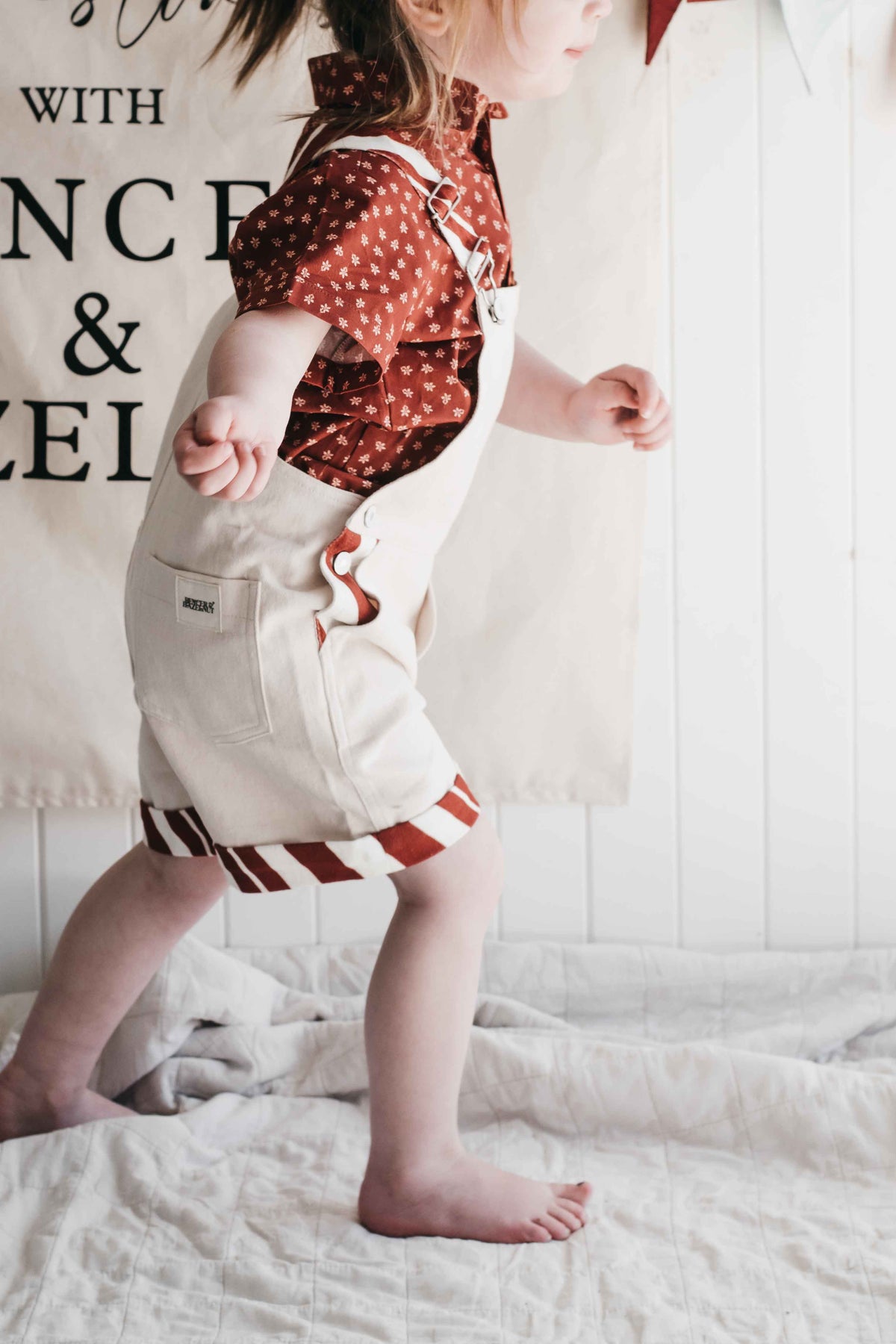 Denim Overalls - Candy Cane