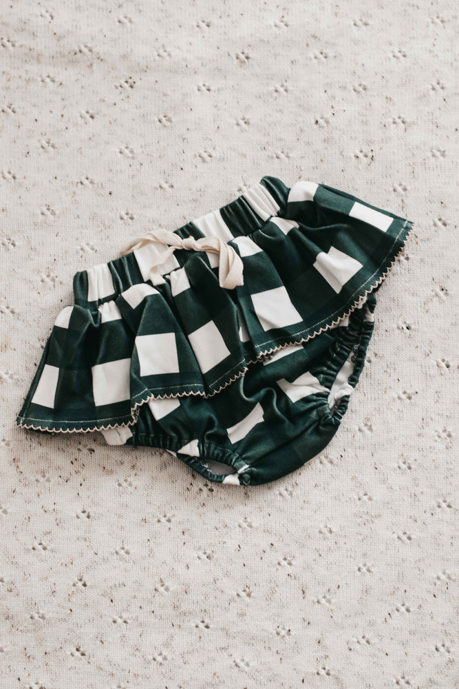 Frill Bloomers: Green Gingham
