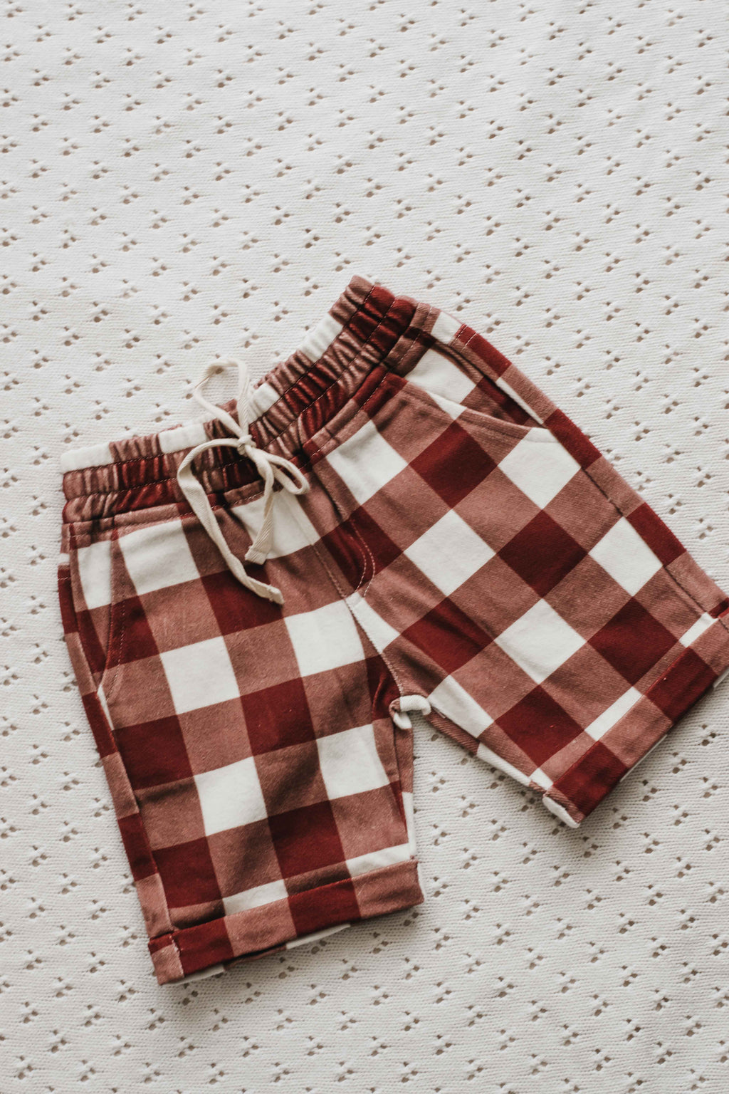 Denim Shorts - Gingham