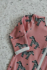 Zipsuit - Zebby Pink  (Preorder Jan)