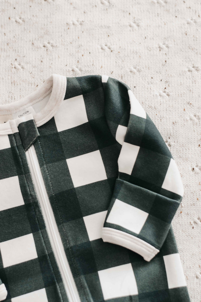 Zipsuit: Green Gingham