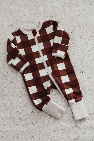 Zipsuit: Red Gingham