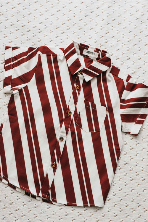 Button Up Shirt - Candy Cane