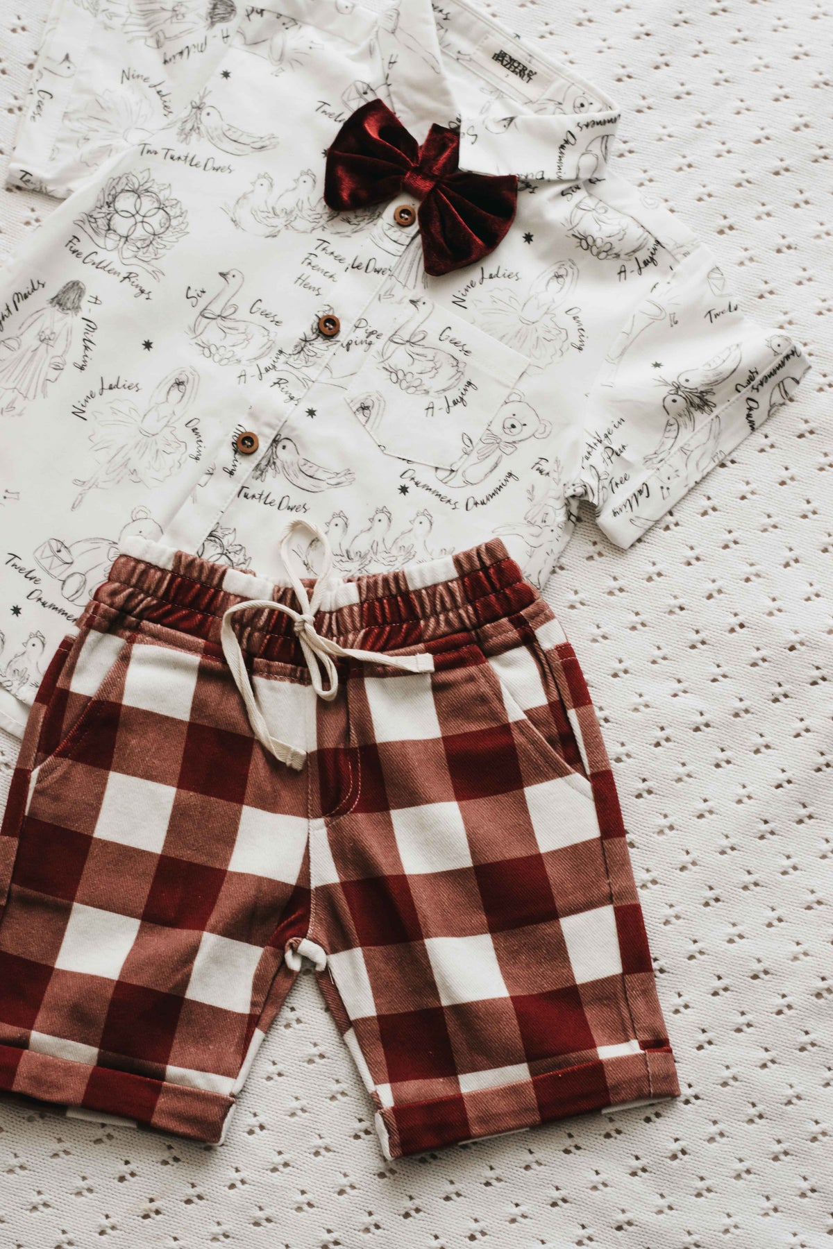 Denim Shorts - Gingham