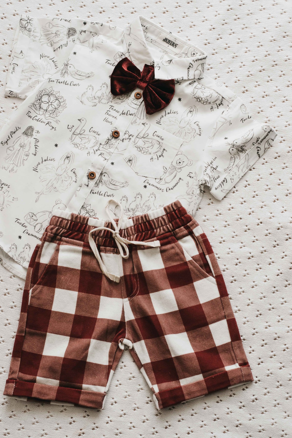 Denim Shorts - Gingham