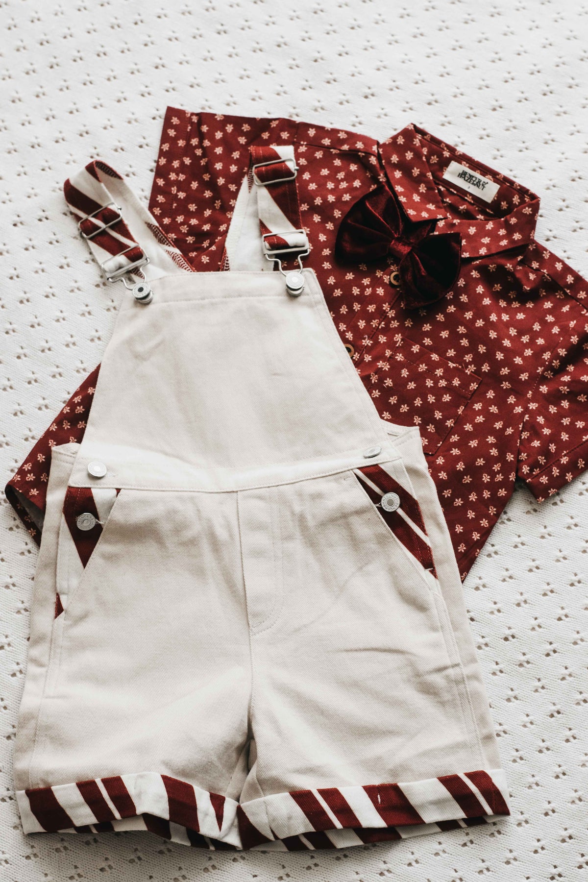 Denim Overalls - Candy Cane