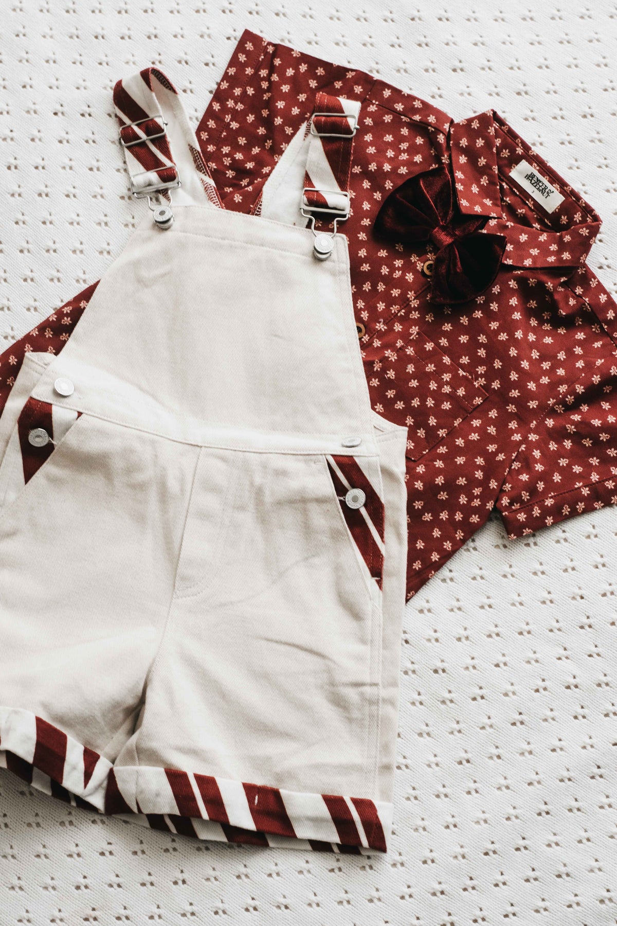 Denim Overalls - Candy Cane