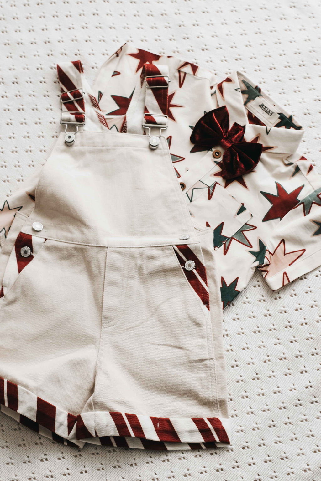 Denim Overalls - Candy Cane