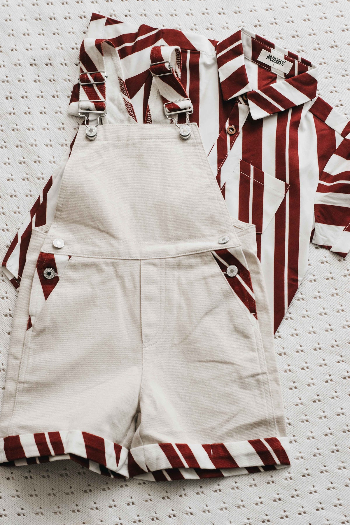 Denim Overalls - Candy Cane