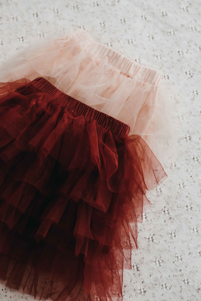 Tulle Skirt: Red