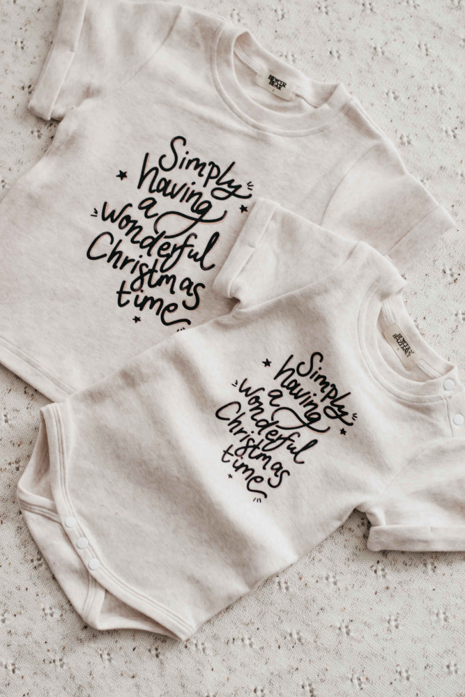 Bodysuit/Tee: Simply Having A Wonderful Christmas Time