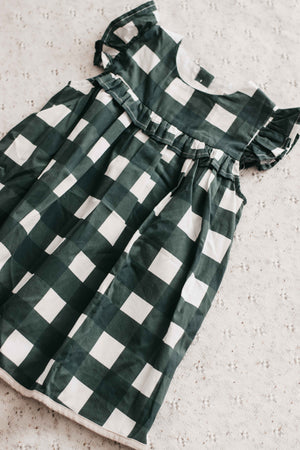 Playsuit/Dress: Green Gingham