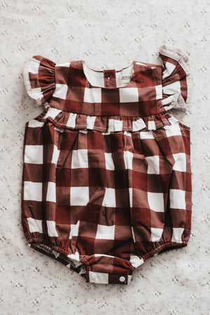 Playsuit/Dress: Red Gingham